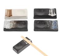 GRADENEVE Ceramic Chopstick Rest Set Assorted Colours Japanese Style 4pcs Chopsticks Holders Spoon and Fork Support Elegant and Functional Tabletop Decoration for Home Dining