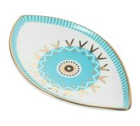 GRADENEVE Ceramic Evil Eye Shape Jewelry Tray for Easy Access Storage and Display, Chic Design with Assorted Colours, Organiser for Necklaces, Earrings, Keys by The Door Or for Mother’s Day