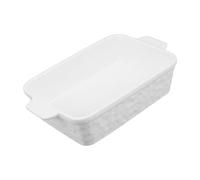 GRADENEVE Ceramic Lasagna Oven Pan with Dual Handle Design and Smooth Glazed Surface, Rectangular Baking Dish for Oven and Kitchen Use, Space-saving and Effortless Cleaning Bakeware
