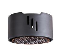 GRADENEVE Ceramic Teapot Warmer with Tealight Candle Holder for Tea Warming and Milk Warming, Includes Stove Holder and Mat, for Home and Shop Use, Black Colour