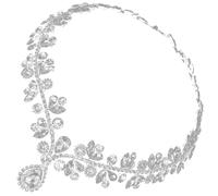 GRADENEVE Chain Easy Rhinestone Bridal Hair to Silver Forehead Elegant for Accessory, Alloy Material Fix and Take, for Modern and Vintage-inspired Women Weddings