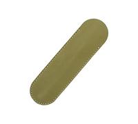 GRADENEVE Creative Handmade Olive Green Leather Pen Pouch Large Single Pen Holder Retro Genuine Leather for Office College University Use