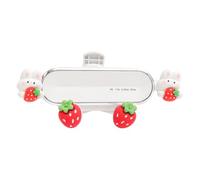 GRADENEVE Cute Rabbit Car Phone Holder Air Vent Mount Automatic Clamping Easy to Install Lightweight Plastic Silicone Silica Gel Phone Cradle for Rough Mountain Roads