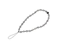 GRADENEVE Dark Grey Crystal Beaded Phone Charm Strap Anti-lost Wrist Lanyard for Mobile Phones Easy to Install and Remove