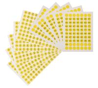 GRADENEVE Digital Number Stickers 1-100 with Adhesive Backing, Yellow Background Black Numbers, 10 Sheets Numbered Labels for Office, Classroom, and Organization Use
