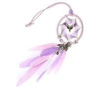 GRADENEVE Dream Catcher and Iron Braid to Eliminate Nightmares and Capture Beautiful Dreams Vintage Purple Hanging Decor with Fake Plume Unique Home Decoration Ornament for Home