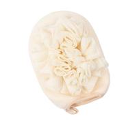 GRADENEVE Dual Purpose Bath Sponge Scrub Ball with Hanging Rope, Beige Exfoliating Shower Sponge for Rich Bubble Cleansing, Suitable for Families and Hotels