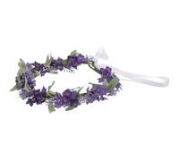 GRADENEVE Elegant Lavender Floral Headband Comfortable Lightweight Cloth Hair Crown for Evening and Honeymoons, Chic Flower Girl Headpiece Purple Hair Accessory