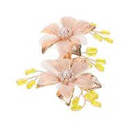 GRADENEVE Elegant Vintage Pearl Wedding Hair Clip with Floral Alloy Design, Lightweight and Deformation-resistant Bridal Hair Accessory for Party Wear and Daily Styling