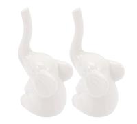 GRADENEVE Elephant Birthday Or 2pcs Holder White for Wedding Ceramic Decorative round Jewelry Display Stand Organiser and Engagement, Fireplace
