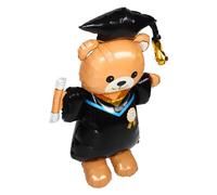 GRADENEVE Extra Large Graduation Bear Balloon Standing Congrats Foil Balloon for Photo Background Party Decoration Centerpiece Indoor Outdoor Use for Graduation Celebrations