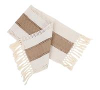 GRADENEVE Farmhouse Table Runner with Knotted Tassels Polyester Rustic Boho Style Dining Table Centrepiece for Events and Weddings Chic and Luxurious Feel