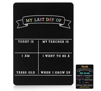 GRADENEVE First Day Chalk Board Double Sided Reversible Wood Blackboard for Students Memory Keeping and School Year Recording for Back to School