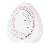 GRADENEVE Flexible Heart-Shaped Bmi Measuring Tape Retractable Soft Cloth Tape for Accurate Body Waist Weight Measurement Portable Lightweight Design for Fitness and Tailoring Use