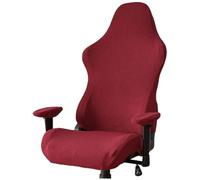 GRADENEVE Gaming Chair Cover Stretchable Elastic Armrest Protector Removable Computer Chair Slipcovers for Home Office Red Wine Color
