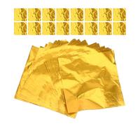 GRADENEVE Golden Foil Candy Wrappers, and Convenient and Visually Appealing Packaging Paper 200pcs for Square Shape Chocolate Small Items for Personal Enjoyment and Gifting