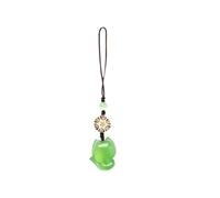 GRADENEVE Green Chalcedony Fox Pendant Phone Chain Strap for Women, Decorative Mobile Phone Charm with Retro Delicate Design, for Backpack and Cellphone Decoration at Christmas