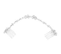 GRADENEVE Hair and Featuring Wedding Wear Easy Delicate to Accessory Elegant Comb with Crystal Alloy Material Flower Design Christmas Celebration Bridal, for Bride's Special Day