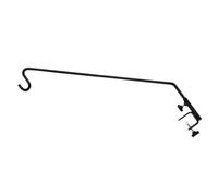 GRADENEVE Heavy Duty Adjustable Iron Deck Rail Bird Feeder Hanger and Plant Hanging Rod for Outdoor Shepherding with High Weight Support Black Deck Hook for Fence Or Garden