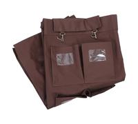 GRADENEVE Housekeeping Cart Laundry Bag with 6 Pockets, Sturdy Hanging Utility Cart Accessory, 85Cm Double-Sided Fabric Storage Bag for Hotel Service Trolleys