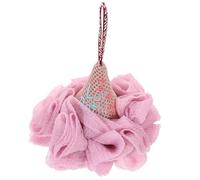 GRADENEVE Ice-Cream Cone Shaped Bath Ball Shower Scrubber in Candy Pink Colour with Hanging Rope, Supple Pe Material Body Sponge for Shower, for Travel and Hotel Use Random Color