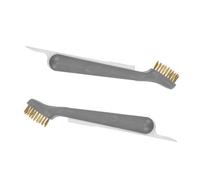 GRADENEVE Kitchen Cleaning Brush Set High Durability 2pcs with Stainless Steel Wire and Pp Handle Multi-functional Stove and Range Hood Cleaning Brush for Removing Stubborn Stains