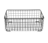 GRADENEVE Large Black Kitchen Fruit Storage Basket Snack and Sundries Container with Drainage, Household Storage Bin for Fruits and Vegetables Countertop Organizer