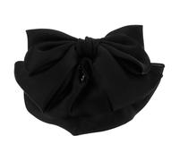GRADENEVE Large Keeps Clean Hair Material Polyester and Tidy Black Bowknot Hairnet Barrette Alloy for Women with Corporate Attire Or Uniforms