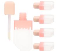 GRADENEVE Lip Gloss Tubes Lip Balm Vials Empty 5pcs Ice Cream Shaped Lipstick Containers 5ml Refillable Plastic Portable for Travel and DIY Use