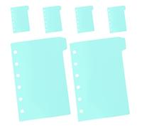 GRADENEVE Loose-Leaf Notebook Dividers with Versatile Use Made of Sturdy PP Material 6 Sheet Green A7 and Minimalist Style, for Business Occasions and Office Filing Needs