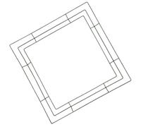 GRADENEVE Metal Wire Wreath Frame Square Iron Wreath Rack for DIY Crafts Decorative Effect and Versatile Use, for Wedding and Holiday Celebration Decorations