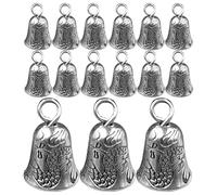 GRADENEVE Mini Bells 30Pcs Silver Alloy Charms with Hanging Ring for Bracelet and Necklace Crafting Projects