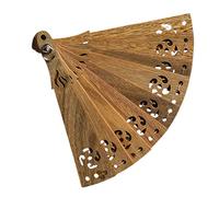 GRADENEVE Mini Folding Fan Shaped Ornament Lightweight Wood Pendant Car Keychain Hanging Decor Small Vintage Fan Pendant for Bag Accessories and Crafts