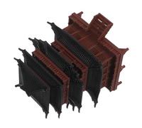 GRADENEVE Mini Pagoda Statue for Bonsai and Micro Landscape Projects, Plastic Ancient Building Model with Traditional Chinese Architecture, Portable and Inspires Creativity, Brown Garden