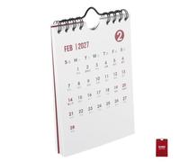 GRADENEVE Mini Wall Calendar with Thick Smooth Paper A6 Size 2026-2027 Vertical Hanging Calendar and Integrated Notepad Function for Daily Planning, for Studio or Desk Use