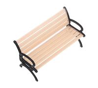 GRADENEVE Miniature Park Bench Model Decor Brown Red Miniature Chair for Dollhouse Garden Furniture Decoration Mini Furniture Accessory for Creative Scene Building
