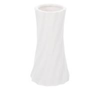 GRADENEVE Minimalist Ceramic Decorative Vase with Smooth Surface round Edges for Home and Office, Contemporary White Flower Pot for Plants and Dried Flowers