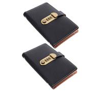 GRADENEVE Money Saving Challenge Binder Portable Waterproof Envelope 2pcs with Password Lock, 100 Slots, Faux Leather Pp Material Budgeting Book for Family Savings, Fits Desks