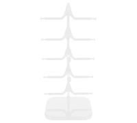 GRADENEVE Multi-tier White Plastic Eyeglasses Display Rack with 5-layer Rotatable Shelf, Sunglasses Holder Stand for Retail Counters and Eyewear Storage