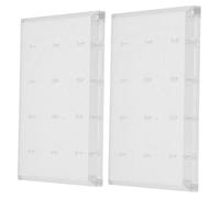 GRADENEVE Nail Drill Bit Holder Stand Practical White Display Storage with 12 Holes 2pcs Acrylic Organizer for Manicure Practice and Nail Art Training for Drill Bit Accessories