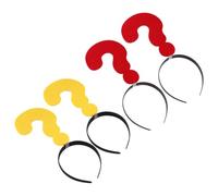 GRADENEVE Novelty Hair Hoops 4pcs with Question Mark Design Unique and Funny Hair Accessories Comfortable Cloth Headbands Easy to Use, for Weddings and Birthdays for Party Photo Booth