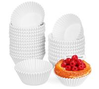 GRADENEVE Paper Cupcake Liners Wedding for and Party Baking Simple Elegant Colour Design Convenient to Use with Oil-Resistant 500 Pcs White Baking Cups Muffin Liners