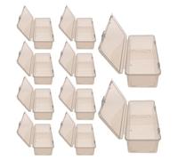 GRADENEVE Plastic Cash Organizer Boxes with Lid Sturdy Plastic Design 10pcs Rectangular Money Storage Trays for Bills and Currency for Home and Busy Settings