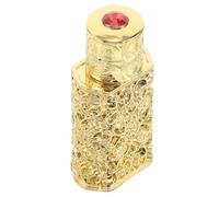GRADENEVE Portable Essential Oil Bottle 3ml with Elegant Vintage Alloy and Glass Design Artistic Hollow Perfume Container for Use for Dates and Parties