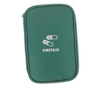 GRADENEVE Portable Kit Large Green Oxford Cloth Travel Medicine Bag Adjustable Compartments for Outdoor Emergencies and Family Health Supplies