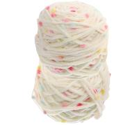 GRADENEVE Portable Knitting Yarn White Skin-Friendly Yarn 2 Rolls with Excellent Flexibility for Cat Clothes Making and Beading for DIY Crochet Accessories and Cat Coat Knitting Projects