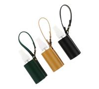 GRADENEVE Portable Refillable Liquid Bottle with Pu Leather Holder and Key Ring Lightweight and Compact Spray Bottle for Travel Use with Abs Material for Easy Carrying