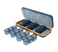 GRADENEVE Portable Travel Pharmacy Organizer Weekly Pill Case with Compartments for Easy Medication Dispensing Compact Break Resistant Design for Daily Use and Travel Convenience
