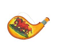 GRADENEVE Portable Wear-resistant Pu Wine Skin Bota Bag with Retro Pattern, Lightweight Outdoor Water Bag Suitable for Boating and Home Furnishing, Traditional Mongolian Style Wine Carrier