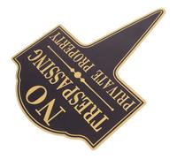 GRADENEVE Private Property Sign Plaque Weather Resistant Aluminum Material Elegant Design Deterrent No Trespassing Sign Business Outdoor Use Outdoor